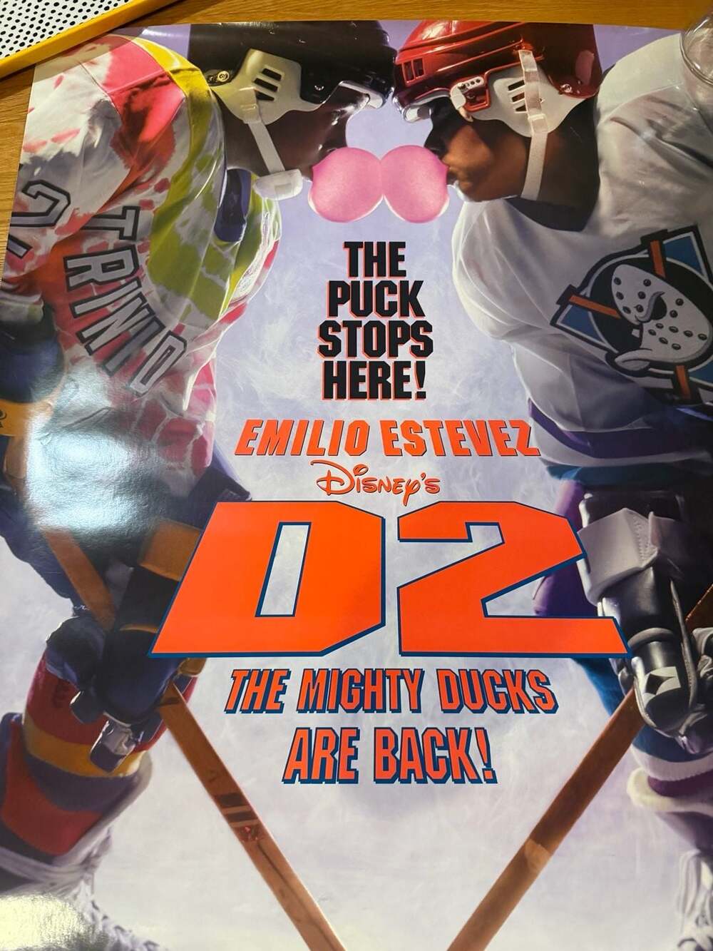 Vintage Original 1994 D2: The Mighty Ducks Movie Poster